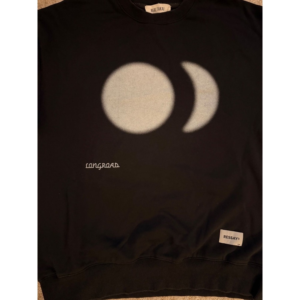 RESSAY RealTakai Black Moon Graphic Crewneck Sweatshirt L - Picture 3 of 15